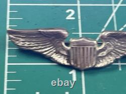 WWII US Army Air Corps Pilot Wings 2 Mini Wings Pinback Blackinton