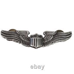 WWII US Army Air Corps Pilot Wings AMICO Sterling Silver 3 VintageAviator Badge