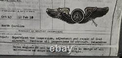 WWII US Army Air Corps Pilots wings Meyers Original full-size 90° pinback estate