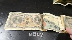 WWII US Army Air Corps Short Snorter 13 Notes with Mickey Rooney Signature