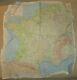 WWII US Army Air Corps Silk Escape Map Zones of France Second Edition 1944