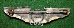 WWII US Army Air Corps Sterling Silver 2 Aircrew Wings