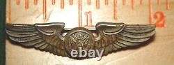 WWII US Army Air Corps Sterling Silver 2 Aircrew Wings