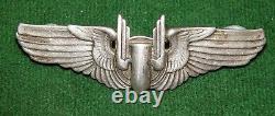 WWII US Army Air Corps Sterling Silver 3 Gunner's Wings