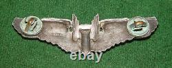 WWII US Army Air Corps Sterling Silver 3 Gunner's Wings
