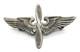 WWII US Army Air Corps Sterling Silver Propeller Wings Pin (Fancy Pattern Back)