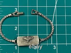 WWII US Army Air Corps Sweetheart Bracelet 025 Gold on Sterling