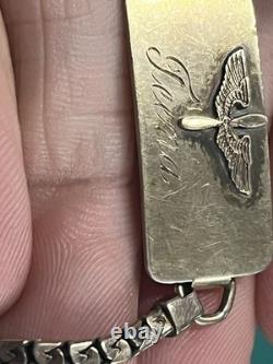 WWII US Army Air Corps Sweetheart Bracelet 025 Gold on Sterling