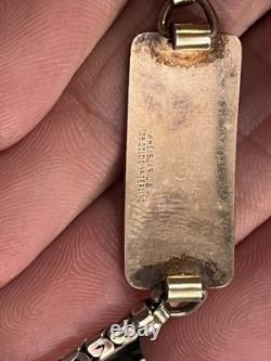 WWII US Army Air Corps Sweetheart Bracelet 025 Gold on Sterling