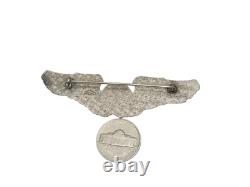 WWII US Army Air Force 3 STERLING Amcraft Snowflake OBSERVER Wings Pin CA4