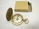 WWII US Army Air Force AAC Waltham Brass Pocket Field Compass withBox
