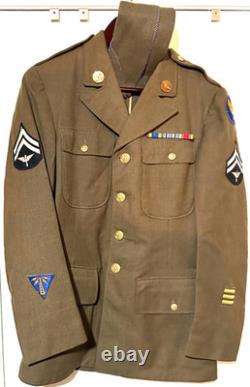WWII US Army Air Force AAF 4 Pocket Service Coat / Uniform