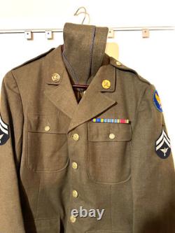 WWII US Army Air Force AAF 4 Pocket Service Coat / Uniform
