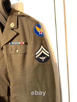 WWII US Army Air Force AAF 4 Pocket Service Coat / Uniform