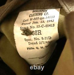 WWII US Army Air Force AAF 4 Pocket Service Coat / Uniform