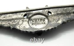 WWII US Army Air Force AAF Amico Sterling Silver Ariel Gunner Wings Pin
