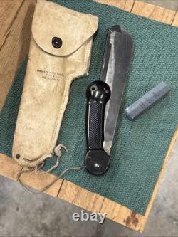 WWII US Army Air Force AAF Emergency Bailout Kit Folding Machete Imperial Prov