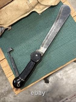 WWII US Army Air Force AAF Emergency Bailout Kit Folding Machete Imperial Prov