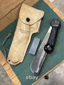 WWII US Army Air Force AAF Emergency Bailout Kit Folding Machete Imperial Prov