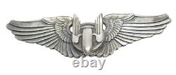 WWII US Army Air Force AAF Gemsco Sterling Silver Ariel Gunner Wings Pin