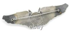 WWII US Army Air Force AAF Gemsco Sterling Silver Ariel Gunner Wings Pin