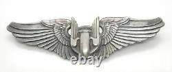 WWII US Army Air Force AAF Gemsco Sterling Silver Ariel Gunner Wings Pin