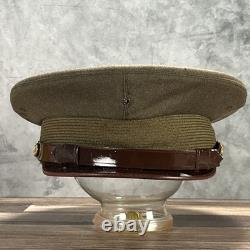 WWII US Army Air Force AAF Officers Cap Wool Pilot Service Hat World War Two