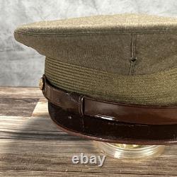 WWII US Army Air Force AAF Officers Cap Wool Pilot Service Hat World War Two