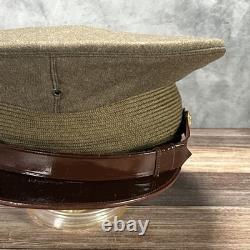 WWII US Army Air Force AAF Officers Cap Wool Pilot Service Hat World War Two