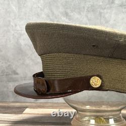 WWII US Army Air Force AAF Officers Cap Wool Pilot Service Hat World War Two