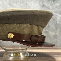 WWII US Army Air Force AAF Officers Cap Wool Pilot Service Hat World War Two