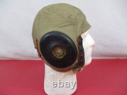 WWII US Army Air Force AAF Type AN-H-15 Summer Flying Helmet Dtd 1944 Sz Small