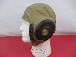 WWII US Army Air Force AAF Type AN-H-15 Summer Flying Helmet Dtd 1944 Sz Small