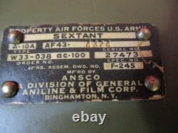 WWII US Army Air Force AAF Type A-10A Sextant in the Box Dated 1943 Original