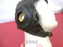 WWII US Army Air Force AAF Type A-11 Leather Pilot Flying Helmet Large 1944 2