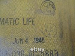 WWII US Army Air Force AN6519-1 Mae West Inflatable Life Preserver Vest 1945