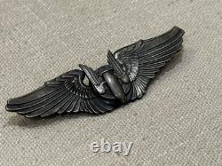 WWII US Army Air Force Aerial Gunner 3 Inch Gemsco Sterling Silver Wings