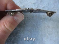 WWII US Army Air Force Air Gunner Wings Large 3 Jacket Insignia Sterling Marked