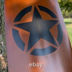 WWII US Army Air Force Airplane Propeller Replica Wooden Prop with Star Emblem