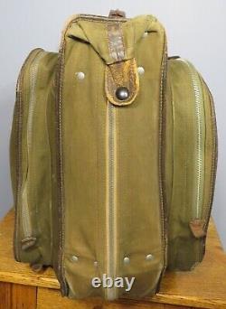 WWII US Army Air Force B-4 Canvas/Leather Suitcase Garment Bag by Hinson Mfg