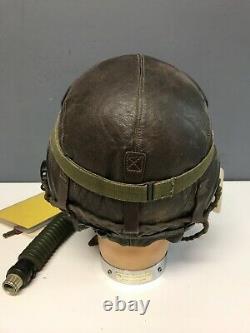 WWII US Army Air Force Complete Headset Pilot Acushnet Skullcap Polaroid ANB-H-I
