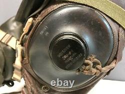 WWII US Army Air Force Complete Headset Pilot Acushnet Skullcap Polaroid ANB-H-I