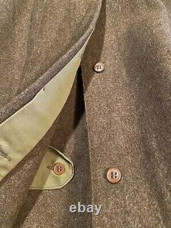 WWII US Army Air Force Corporal Long Olive Green Wool Coat 36 L? Beautiful