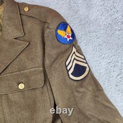 WWII US Army Air Force Dress Jacket and Pants Staff Sergeant Patch 38L 34x31
