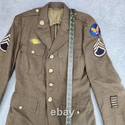 WWII US Army Air Force Dress Jacket and Pants Staff Sergeant Patch 38L 34x31