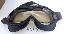 WWII US Army Air Force Flying Goggles Type B-8 With Box & Spare Lenses As Is