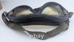 WWII US Army Air Force Flying Goggles Type B-8 With Box & Spare Lenses As Is