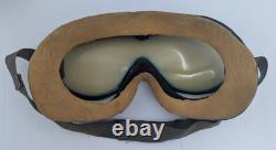 WWII US Army Air Force Flying Goggles Type B-8 With Box & Spare Lenses As Is