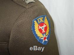 WWII US Army Air Force IX Aviation Engineer Named Uniform Cap Extra Patches Lot