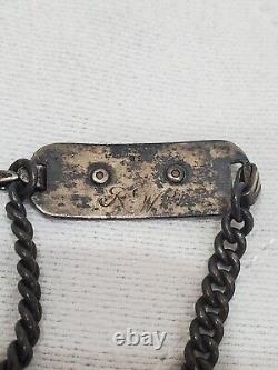 WWII US Army Air Force Identification Sweatheart Bracelet LGB Sterling Silver